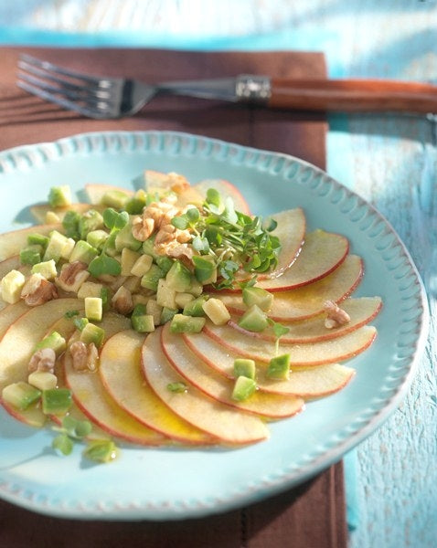 Apfelcarpaccio mit Avocado