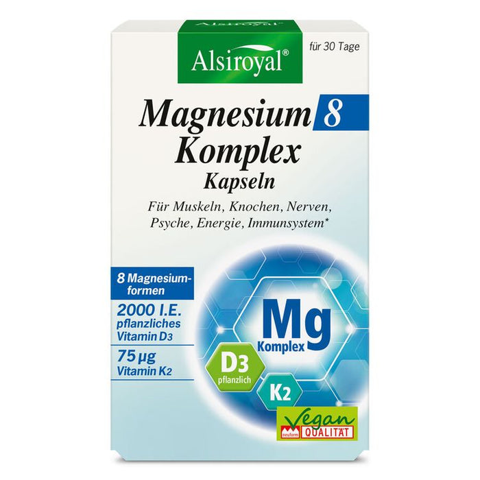 Alsiroyal - Magnesium 8 Komplex Kapseln vegan, 37,2g