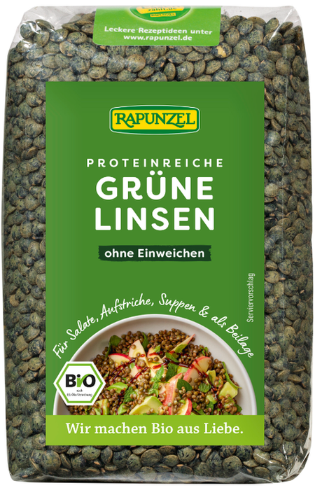 Rapunzel - Linsen grün, 500g