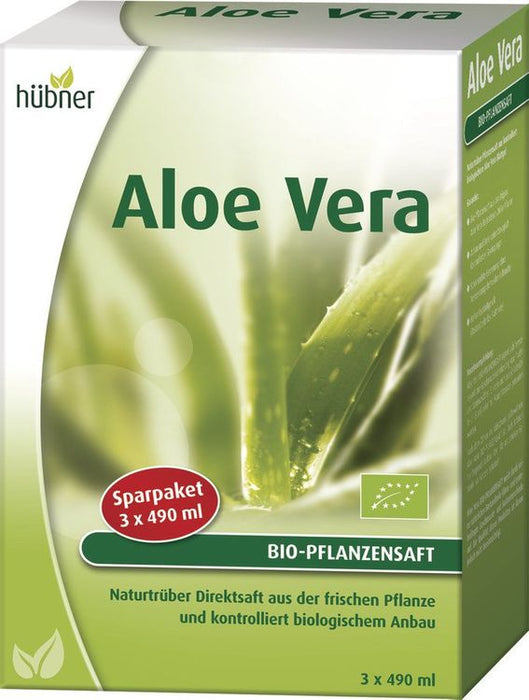 Hübner - Aloe Vera BIO-Pflanzensaft Sparpaket bio vegan 1470ml