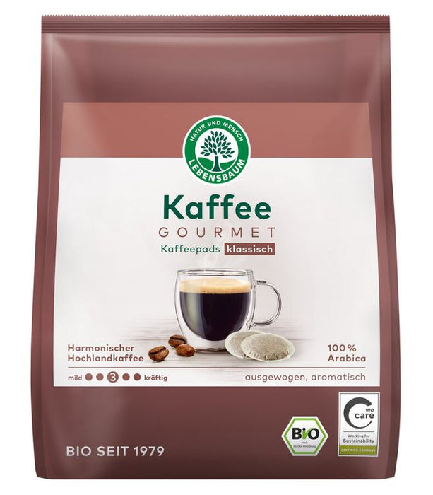 Lebensbaum - Kaffee Gourmet Kaffeepads klassisch, 126g