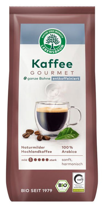 Lebensbaum - Kaffee Gourmet ganze Bohne entkoffeiniert bio, 250g