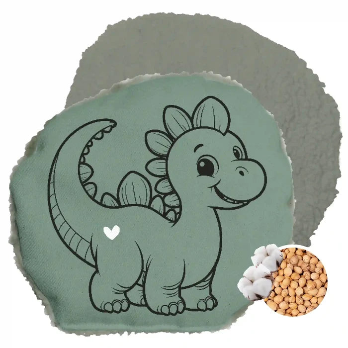 Herbalind - Kinder-Kirschkernkissen 18x18cm Dino