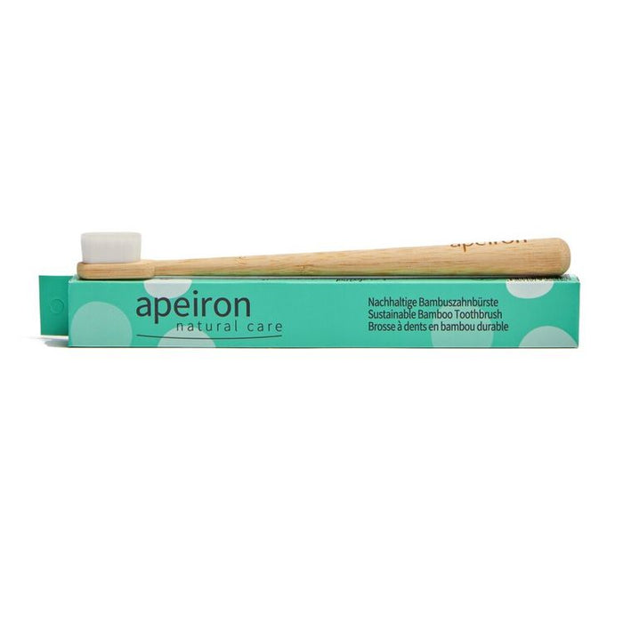 Spa Vivent - Apeiron Finident Bambus-Zahnbürste, weiß