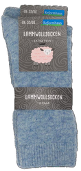 Reformhaus - Lammwollsocke, Gr. 35/38 hellblau