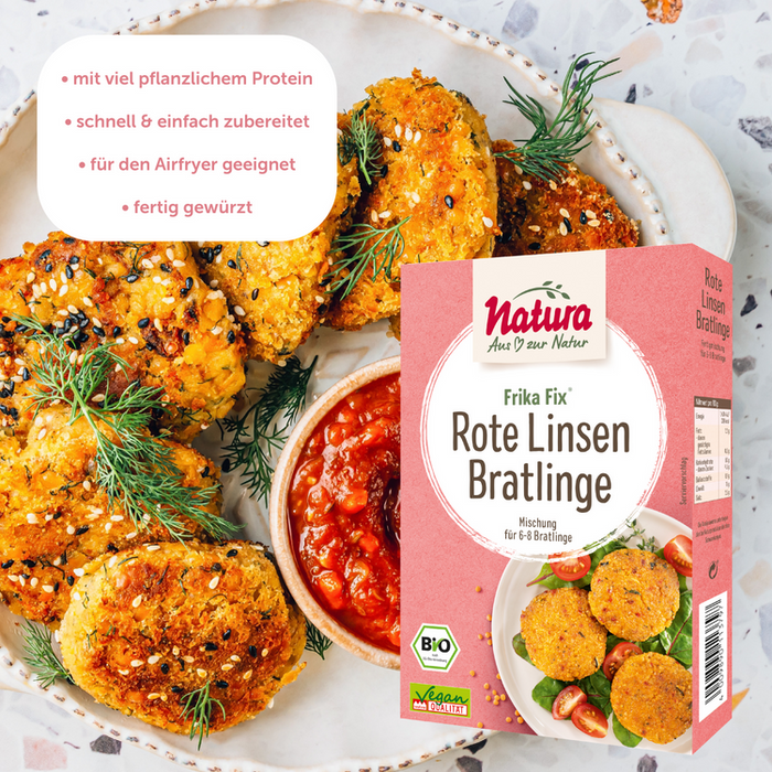 Natura - Frika Fix Rote Linsen-Bratlinge bio, 150g