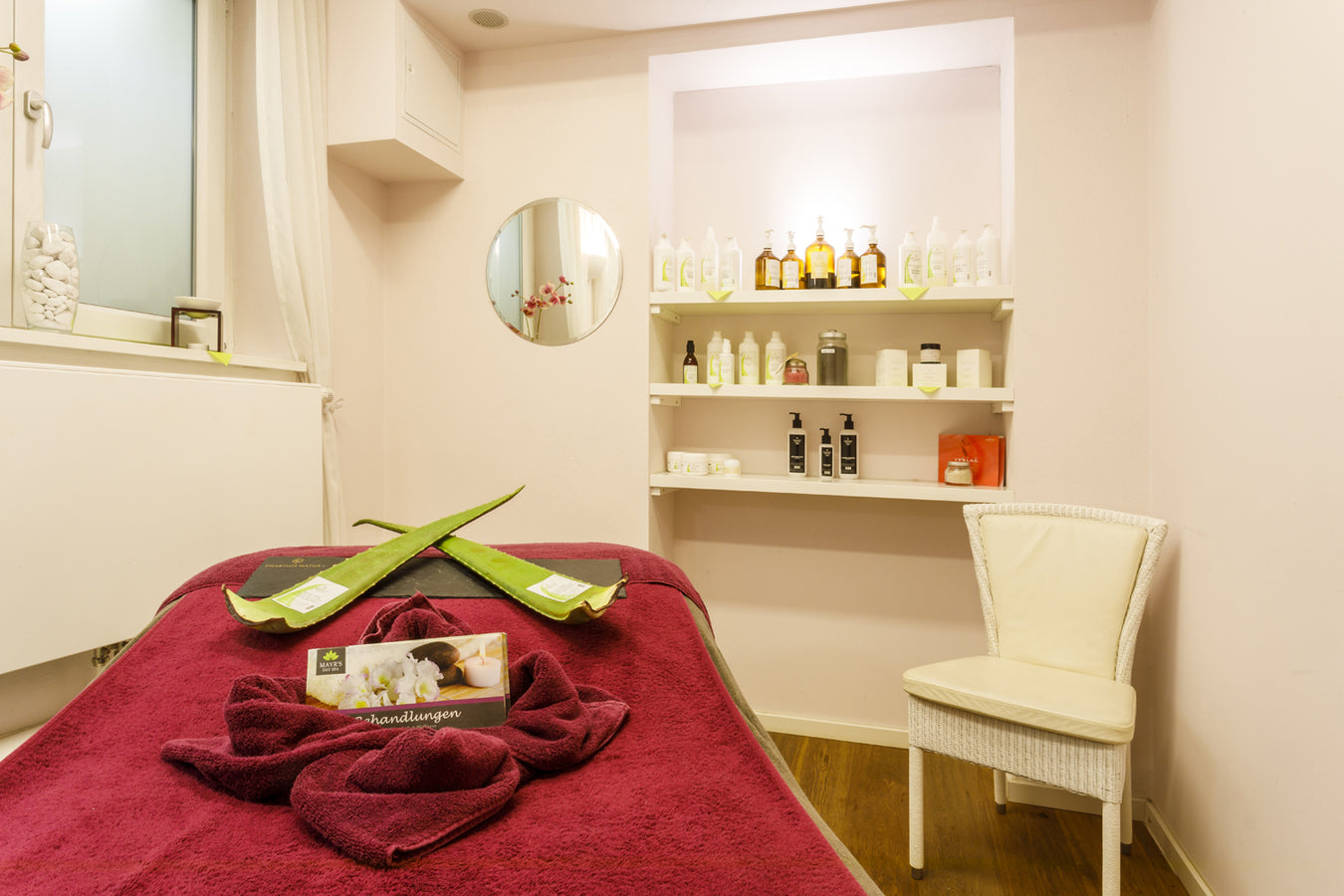 Behandlungsraum in Mayr's DaySpa  Planegg mit dem Link zum DaySpa Planegg